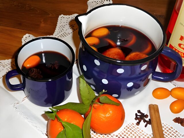 Glühwein met mandarijn en likeur