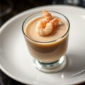 Glaasje gevuld met een creme van eendenlever