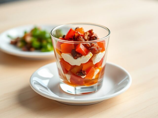 Glaasje paprika – geitenkaas