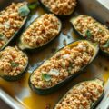 Glutenvrije gevulde courgettes