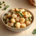 Gnocchi met winterpostelein en kip