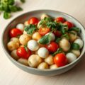 Gnocchi tricolore met kerstomaatjes