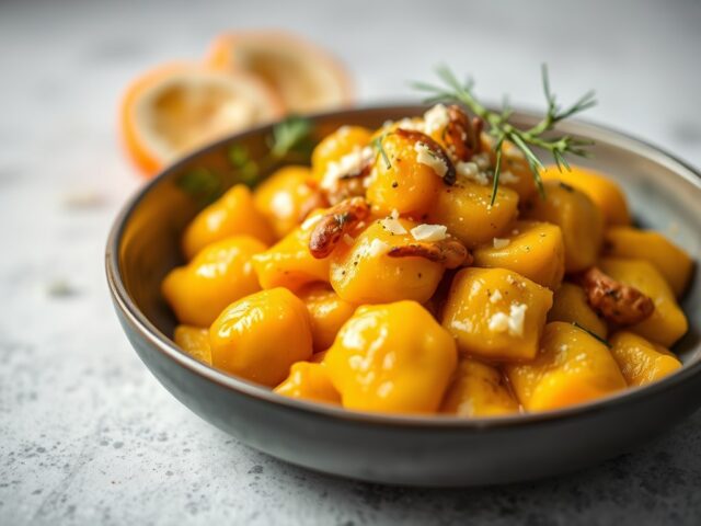 Gnocchi van pompoen — AI-gegenereerde illustratie