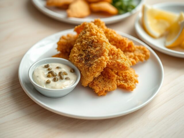 Goujonettes van rog met Gribichesaus