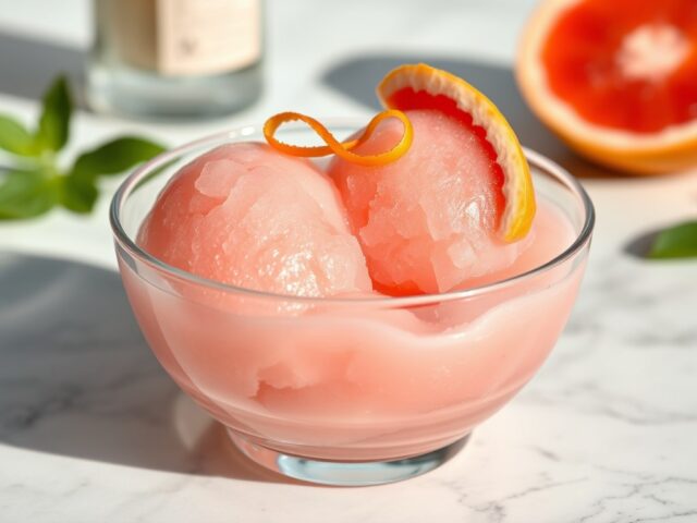 Grapefruit- wodka sorbet