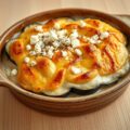 Gratin van aubergine en seitan