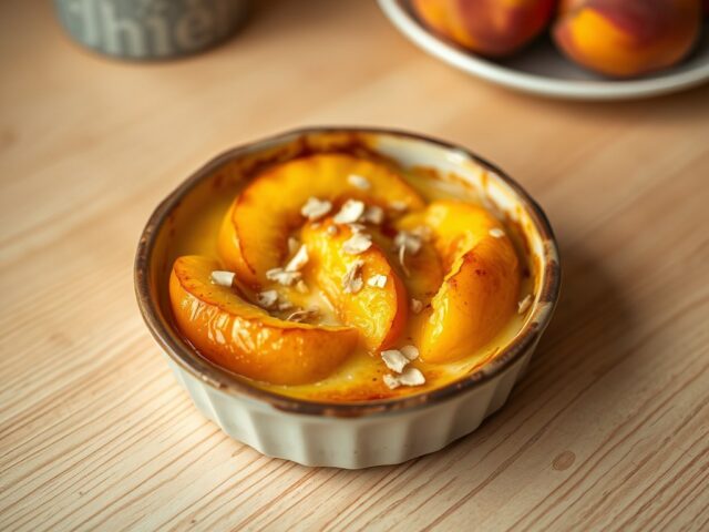 Gratin van perziken