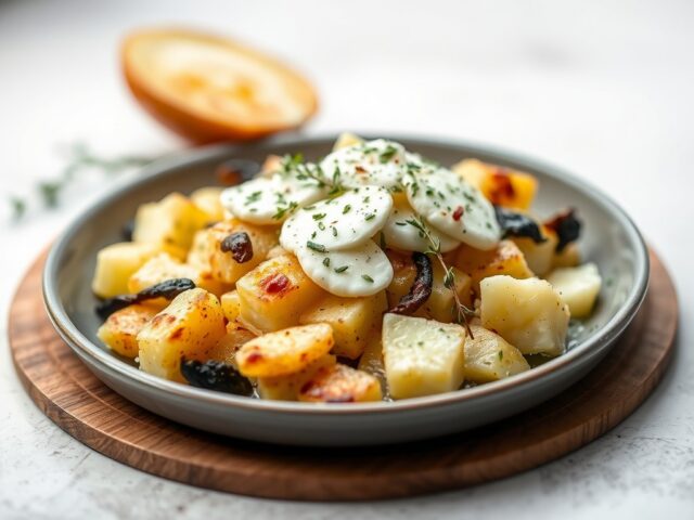 Gratin van schorseneren met gorgonzola