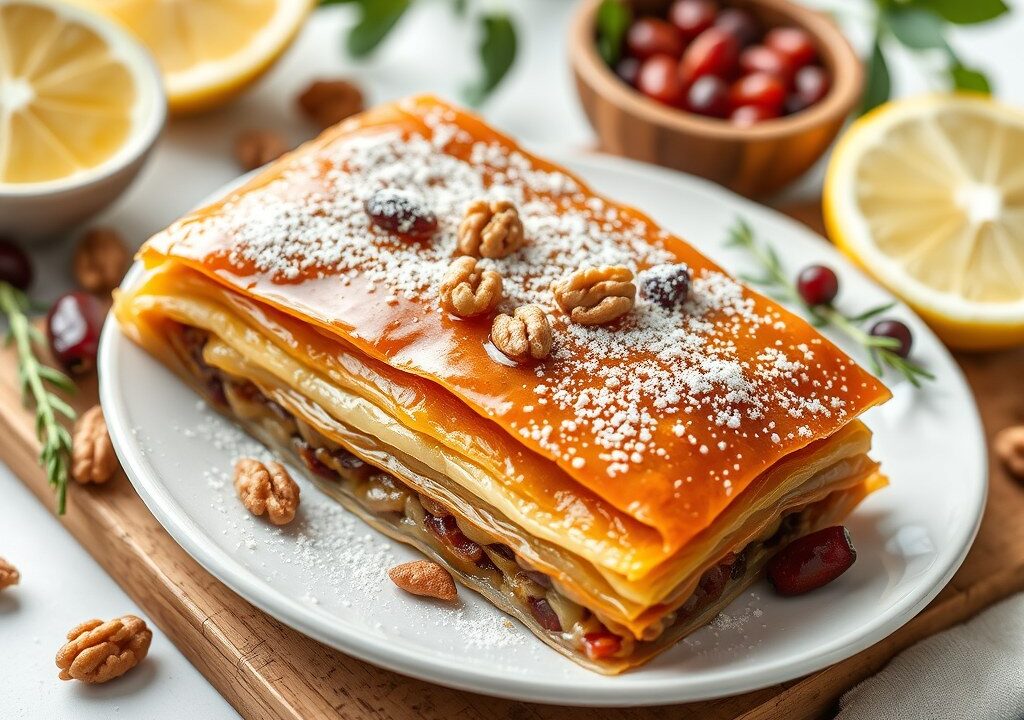 Griekse baklava, AI-gegenereerde illustratie