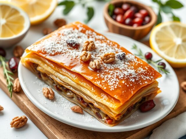 Griekse baklava — AI-gegenereerde illustratie