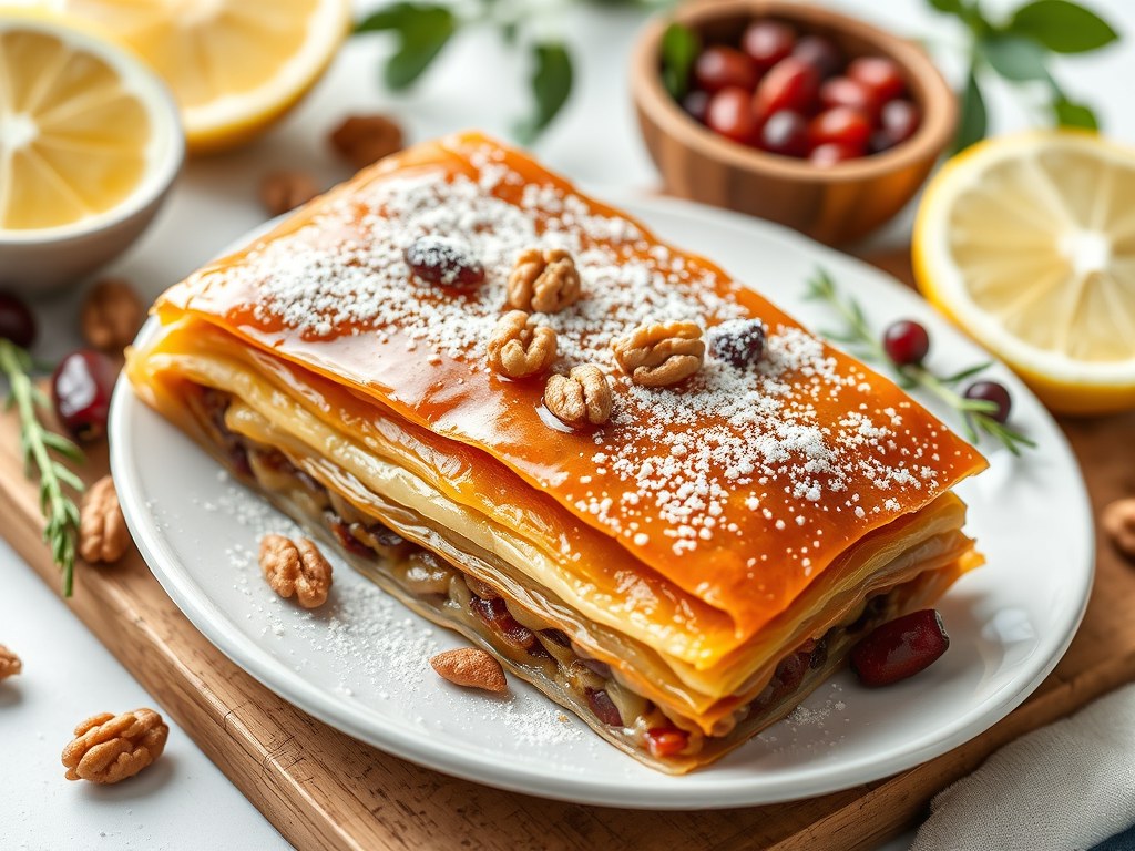 Griekse baklava, AI-gegenereerde illustratie