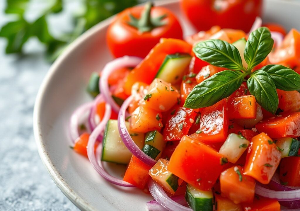Griekse boerensalade, AI-gegenereerde illustratie