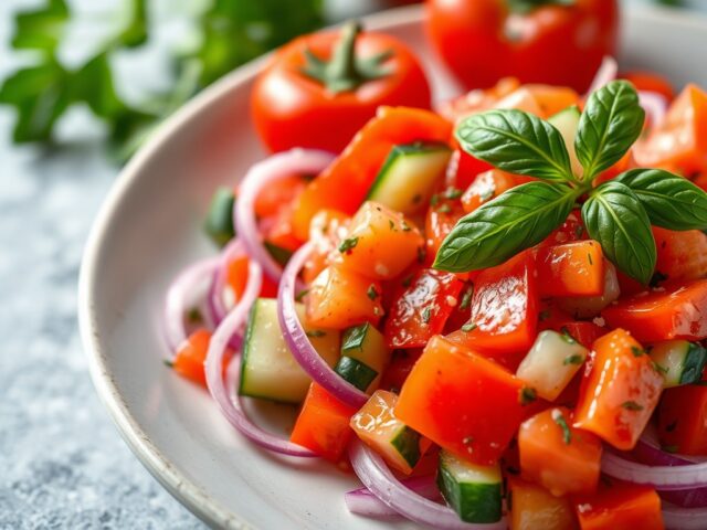 Griekse boerensalade — AI-gegenereerde illustratie
