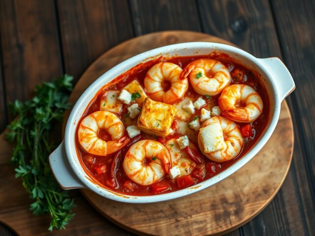 Griekse garnalengratin