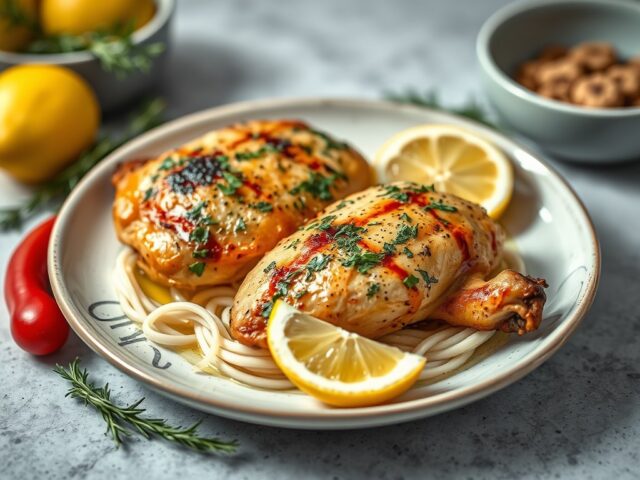 Griekse kip uit de oven — AI-gegenereerde illustratie