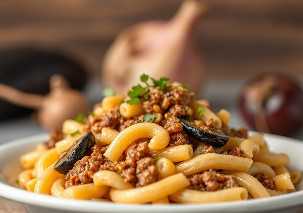 Griekse macaroni, AI-gegenereerde illustratie