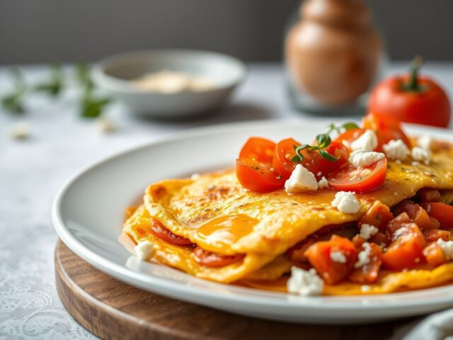 Griekse omelet — AI-gegenereerde illustratie