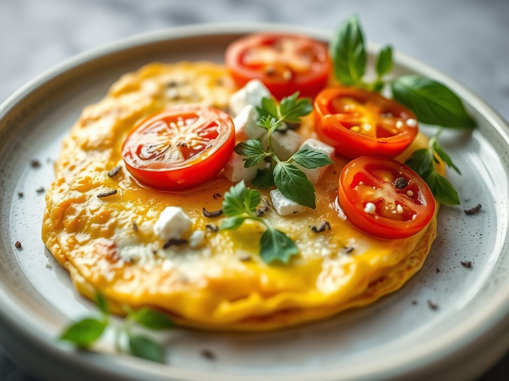 Griekse omelet, AI-gegenereerde illustratie