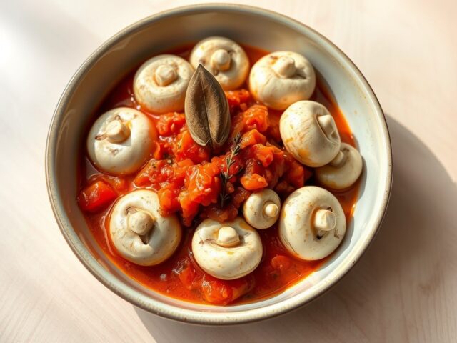 Griekse paddestoelen – Champignons a la Grecque