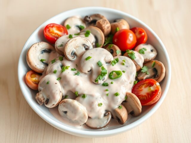 Griekse paddestoelensalade
