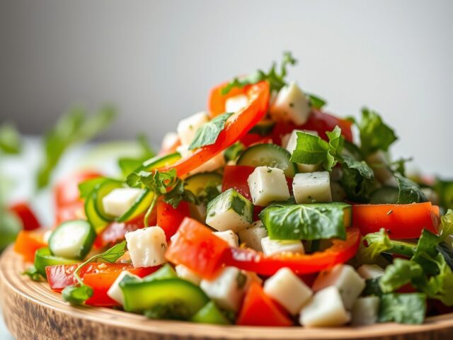 Griekse salade — AI-gegenereerde illustratie