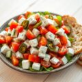 Griekse salade met komkommer