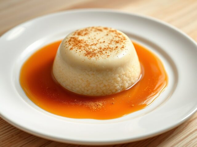 Griesmeeltimbaaltje met sinaasappelsaus