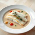Griet in vermoutsaus met fondue van tomaat en dragon