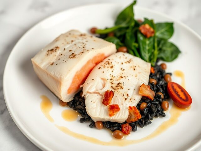 Grietfilet gevuld met Schotse zalm