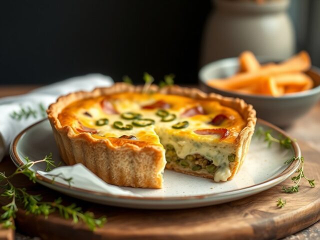Grimbergse quiche — AI-gegenereerde illustratie
