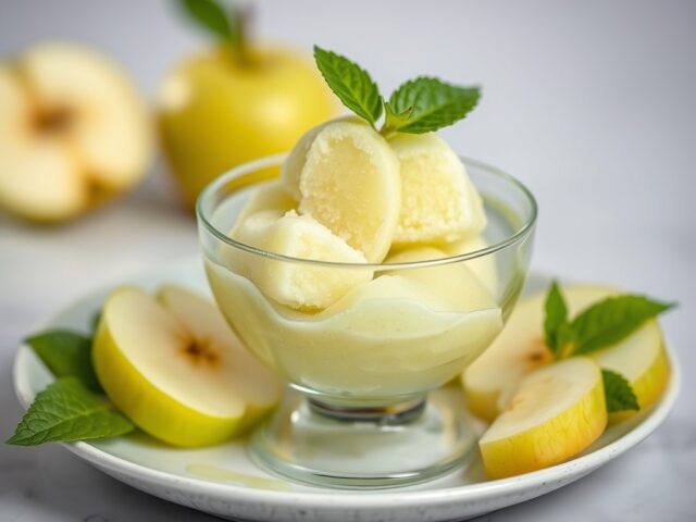 Groene appelsorbet