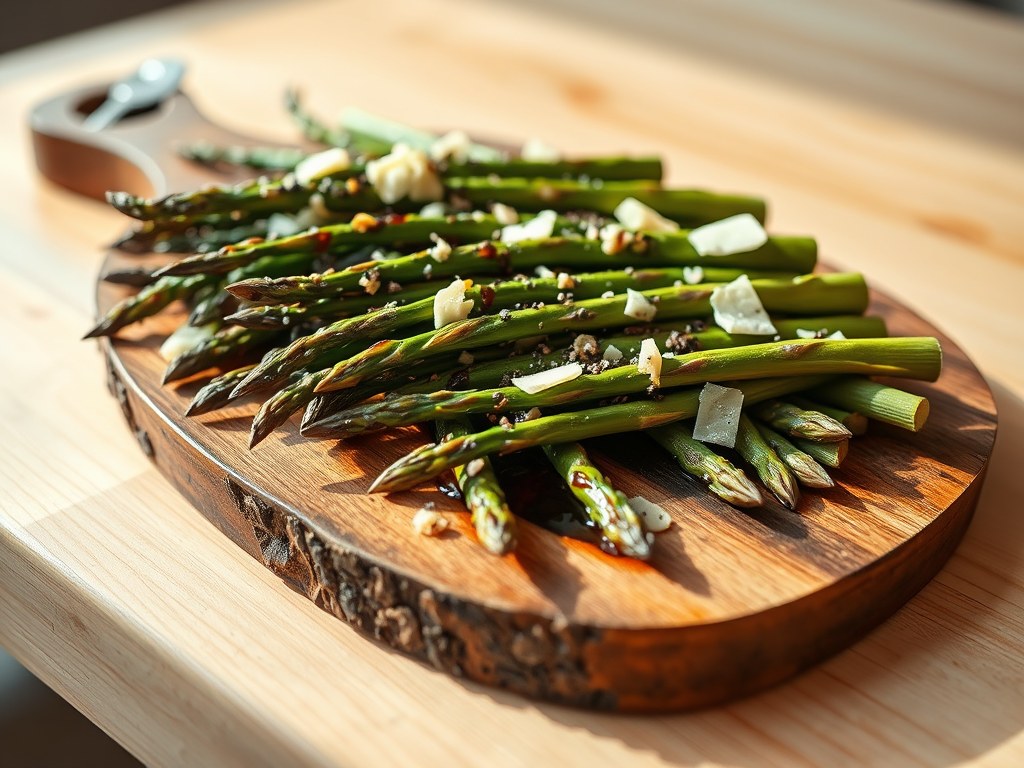 Groene asperges op de BBQ, AI-gegenereerde illustratie