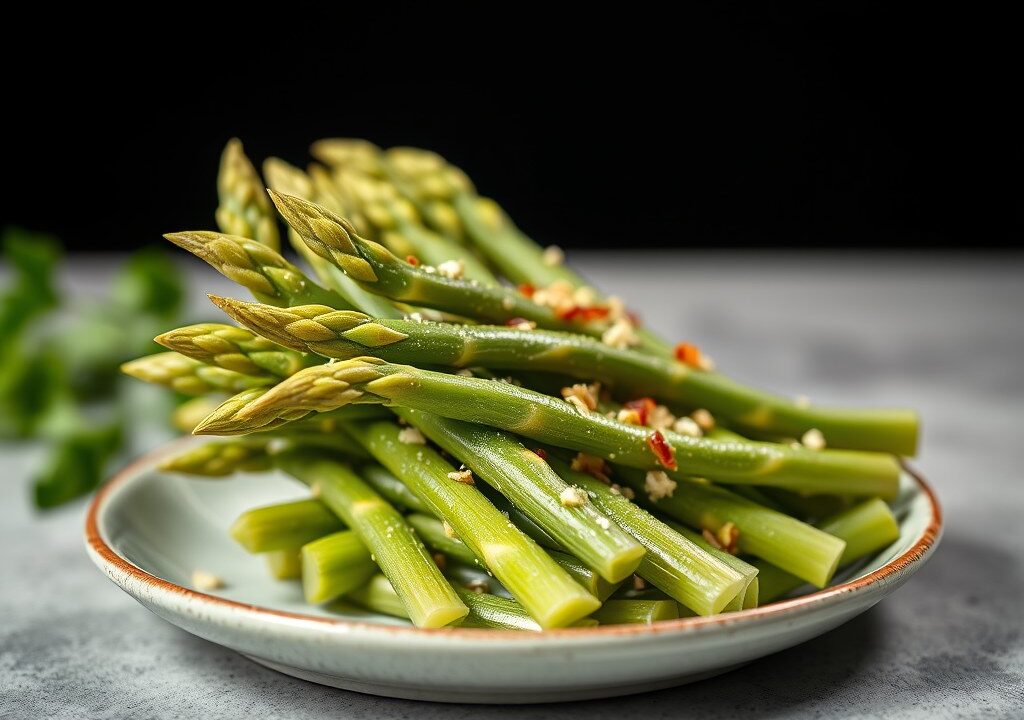 Groene asperges uit Hong Kong, AI-gegenereerde illustratie