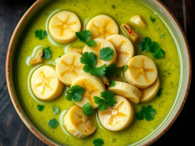 Groene bananencurry