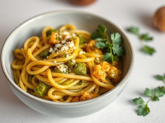Groene curry met rundsvlees — AI-gegenereerde illustratie