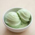Groene thee roomijs