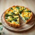 Groene voorjaarstaart met yoghurt