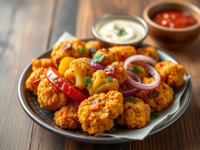 Groente Pakora’s (India) — AI-gegenereerde illustratie
