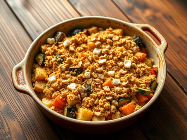 Groentecrumble met kaas