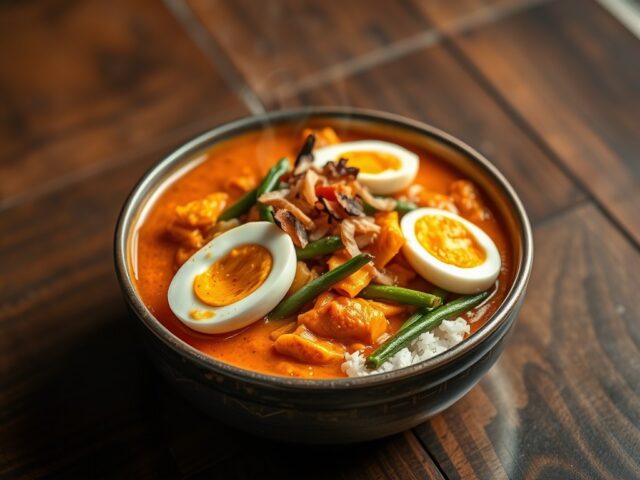 Groentecurry met ei