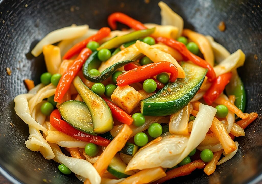 Groenten : Gemengde Chinese groenten, AI-gegenereerde illustratie