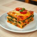 Groentenlasagna met kaas-tomatenkorstje