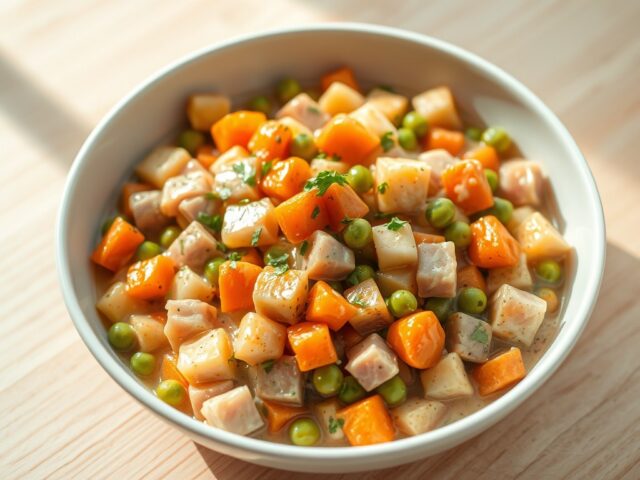 Groentenschotel met ham