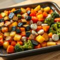 Groentes in de oven gegaard