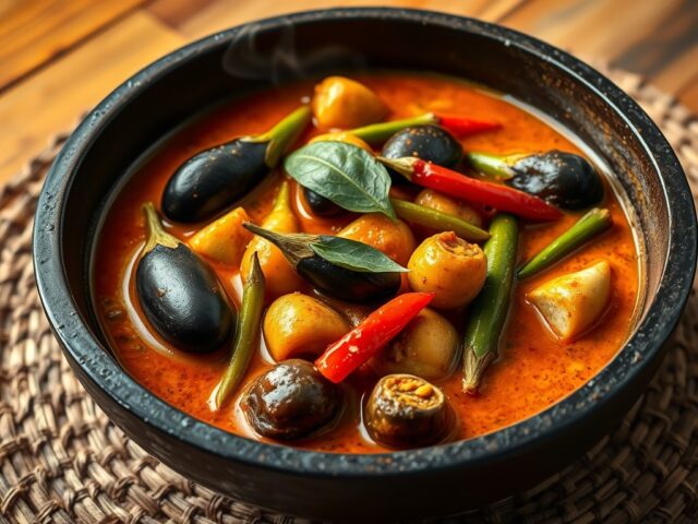 Groentes met Rode Curry Saus