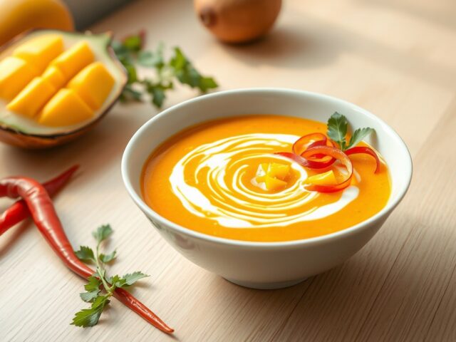 Groentesoep met mango