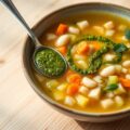 Groentesoep met pesto