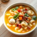 Groentesoep met tortellini