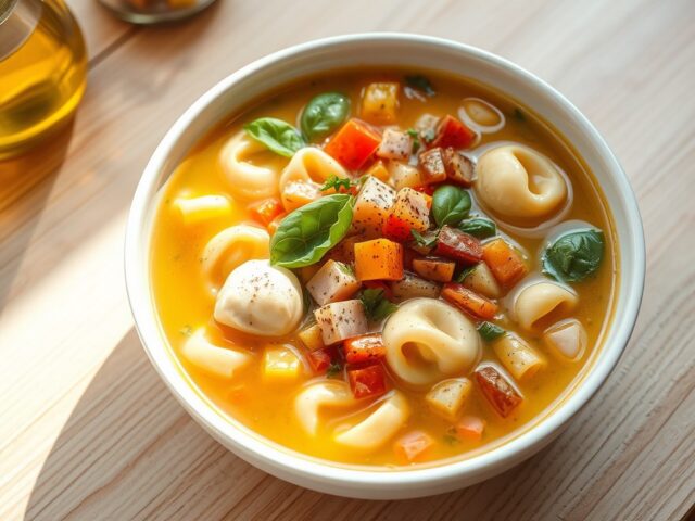 Groentesoep met tortellini