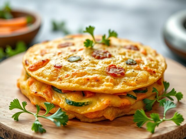 Groentetortilla — AI-gegenereerde illustratie